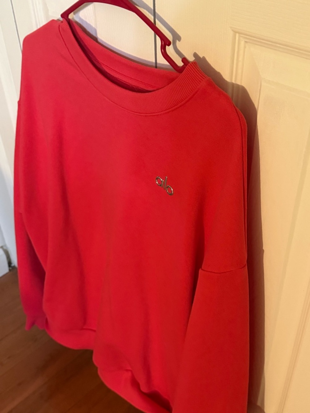 Alo Yoga Candy Red Logo Sweatshirt - Picture 5 of 8